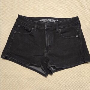 Black Hi Rise AE Shorts